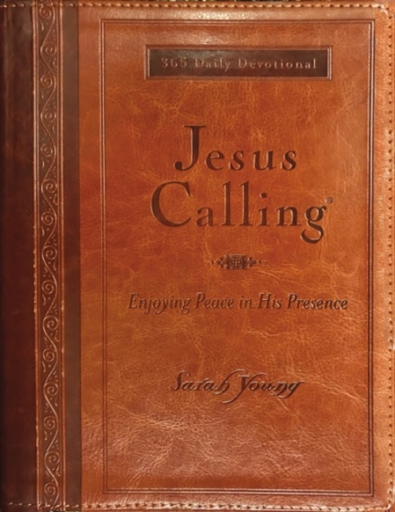 Jesus Calling, Large Text Brown Leathersoft, with Full Scriptures : Enjoying Peace in His Presence (A 365-Day Devotional)