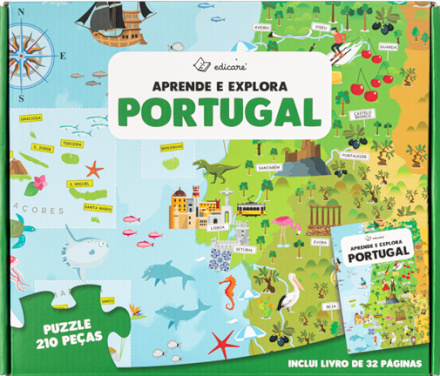 Aprende e Explora - Portugal - Livro puzzle 210PC