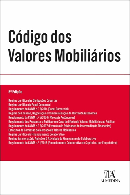 Código Dos Valores Mobiliários - 5.ª Edição