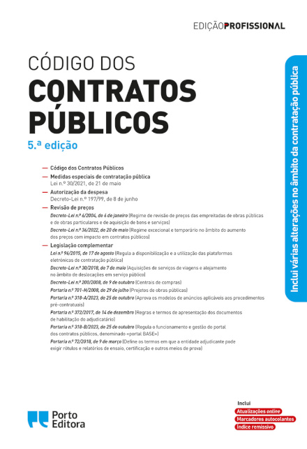 Código dos Contratos Públicos - 5.ª Edição