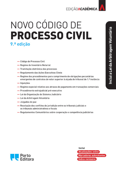 Novo Código de Processo Civil - Edição Académica- 9.ª edição